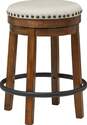 24-Inch Valebeck Brown Swivel Counter Height Bar Stool