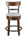 37-Inch Valebeck Brown Counter Height Swivel Bar Stool