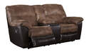 Follett Coffee Manual Reclining Loveseat With Console