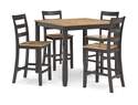 Gesthaven 5-Piece Counter Height Dining Table & 4 Barstools