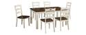 Woodanville White And Brown Dining Room Table Set, 7-Piece