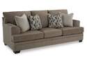 Stonemeade Nutmeg Sofa With 4 Throw Pillows