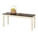 Whitesburg Brown/Cottage White Large Dining Room Bench