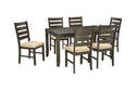 Rokane - Brown Dining Room Table Set, Set Of 7