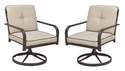 Predmore Beige/Brown Swivel Lounge Chair