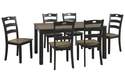 Froshburg Black/Brown Dining Room Table And Chairs