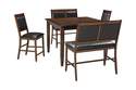 Meredy Counter Height Dining Room Table And Bar Stools