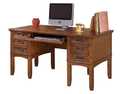 Cross Island 60-Inch Brown Home Office Desk
