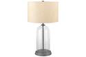 Clear/Gray Glass Manelin Table Lamp