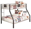 Dinsmore Black/Gray Twin Over Full Bunk Bed With Ladder