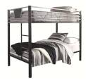 Dinsmore Black/Gray Twin Over Twin Bunk Bed With Ladder