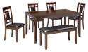 Bennox Brown Dining Room Table Set