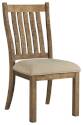 Grindleburg White/Light Brown Dining Upholstered Side Chair