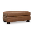 Carianna Carmel Leather Ottoman
