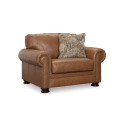 Carianna Caramel Leather Chair And A Half