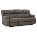 First Base Gunmetal Reclining Sofa