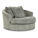 Lindyn Fog Oversized Swivel Accent Chair