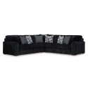 Midnight-Madness Onyx  3-Piece Sectional