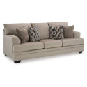Stonemeade Taupe Sofa With 4 Throw Pillows