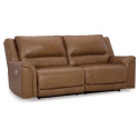 Trasimeno Caramel Dual Power Leather Reclining Sofa