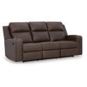 Lavenhorne Umber Reclining Sofa With Drop Down Table