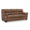 Walker Point/Whitlock Caramel Faux Leather Stationary Sofa