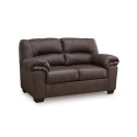 Walker Point Umber Faux Leather Loveseat