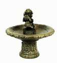 Medium Round Fountain With Hear-See-Speak-No-Evil Frogs