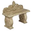 Fleur De Lis Bench In Graphite Finish