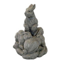 Pre Aged 3 Bunnies Statue