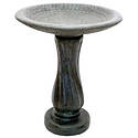 Spiral Birdbath - 29 in. H x 23 in. W x 23 in. D, Verde
