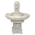 Square Back Lion Fountain — 35 in. W x 46 in. H, 29 in. Dia., Unfinished