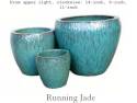 11-Inch Running Jade Glazed Pot