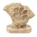 15-Inch X 17-Inch X 9-Inch  Rust Paw Print Garden Statuary Decor
