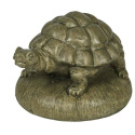 Small Moss Green Box Turtle Statuary