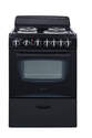 24-Inch Black Freestanding Electric Range With Coil