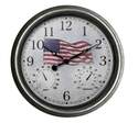 15-Inch Galvanized American Flag Clock 