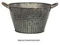 10-Inch Round Venetian Green Tub Planter With Handles 
