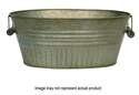 14-Inch Aged Nickel Basin Planter With Handles 