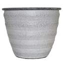 Robert Allen 12-Inch Diameter Pearl IronStone® Timberline Planter