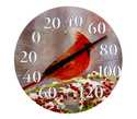 Dial Thermometer Winter Cardinal 12.5 in