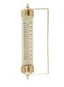 12-Inch Antique Brass Glass Thermometer
