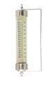 12-Inch Brushed Nickel Glass Thermometer