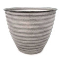 8-Inch Diameter Dusted Pearl IronStone® Woodsdale Planter
