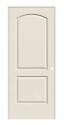 24-Inch X 80-Inch X 1-3/8-Inch Left Hand Molded Arch Hallow Core Primed Jamb 2-Panel Prehung Door With Satin Nickel Hinges