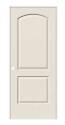24-Inch X 80-Inch X 1-3/8-Inch Right Hand Molded Arch Hallow Core Primed Jamb 2-Panel Prehung Door With Satin Nickel Hinges