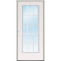 36-Inch x 80-Inch Steel 15 Lite Left Hand Prehung Exterior Door