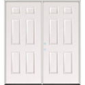36-Inch x 80-Inch Steel 6-Panel Double Left Hand Prehung Exterior Doors