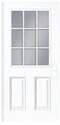 9-Lite 2-Panel Fiberglass Left Hand Entry Door
