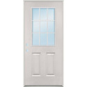 32-Inch x 80-Inch Fiberglass 9 Lite Left Hand Prehung Exterior Door
